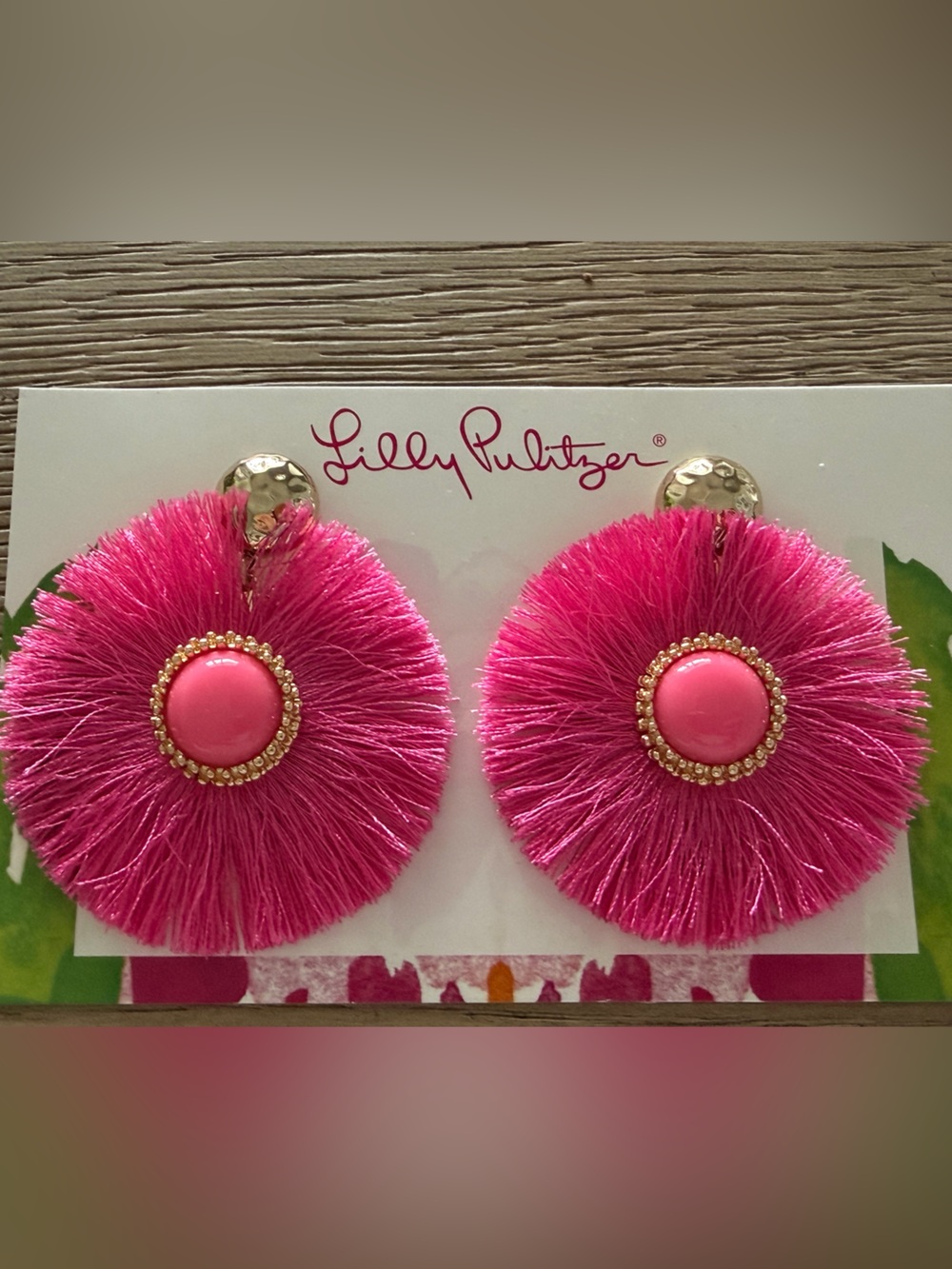 Lilly Pulitzer pink tropic earrings
